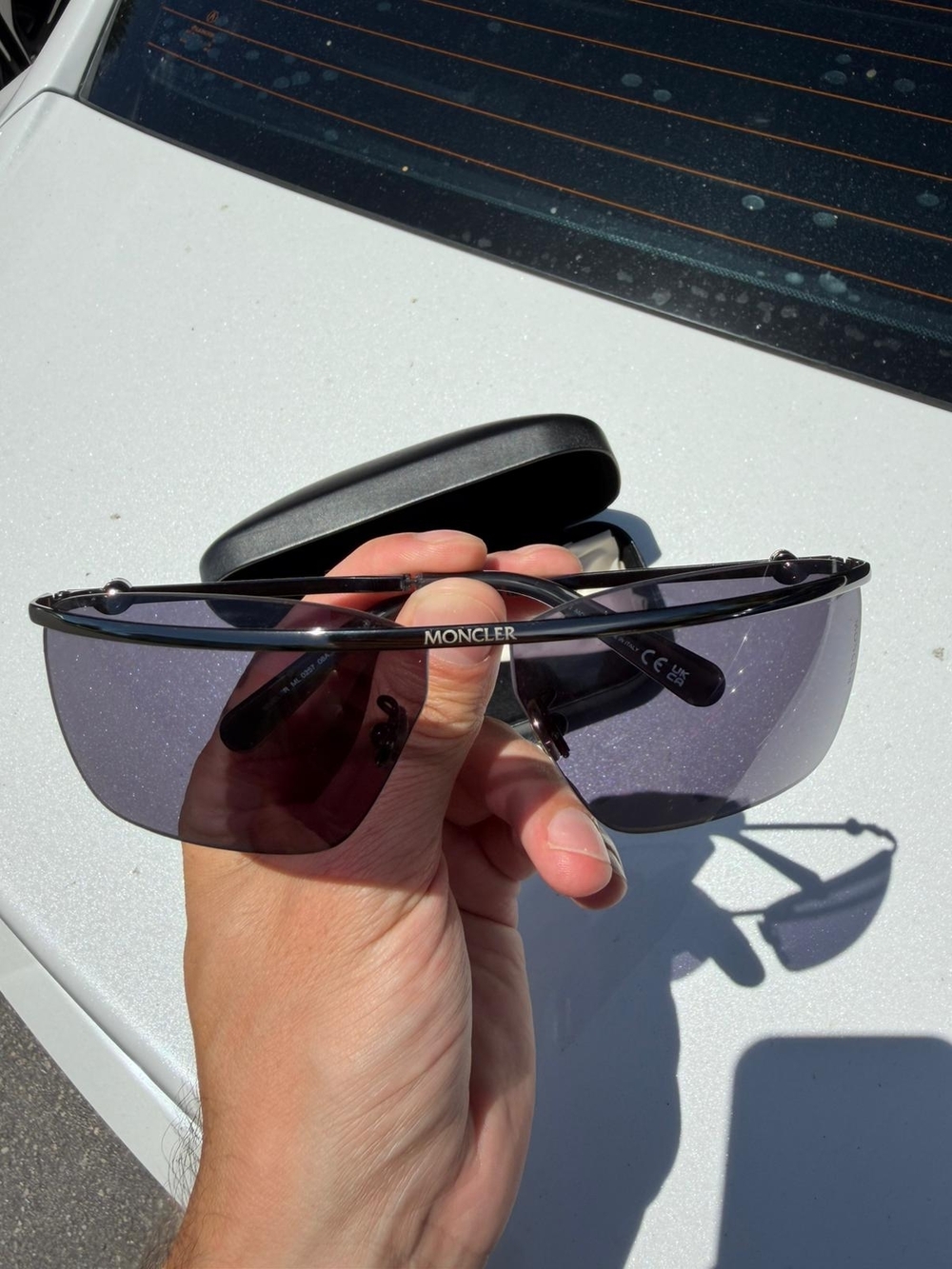 NEW Moncler Niveler Sunglasses in Smoke Gradient